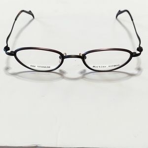 NWOT Titanium Martine Sitbon Unisex Dark Frame Eyeglasses Made In Japan